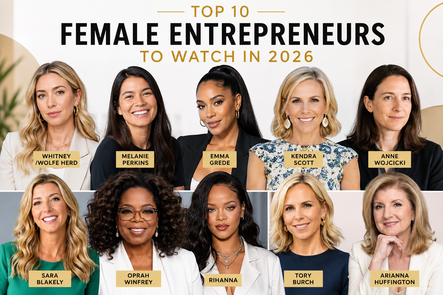 Top 10 Female Entrepreneurs to Watch in 2026