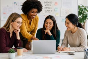Successful female entrepreneurs collaborating and growing their businesses in 2026